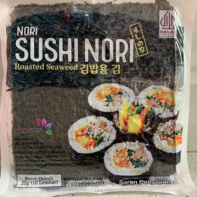 

Nori sushi isi 10 Lembar Halal Java Sakao seaweed rumput laut kulit sushi bungkus kimbab bento