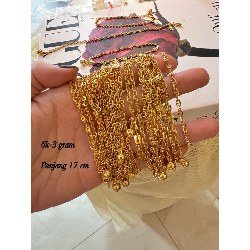 Gelang emas rantai nori toscano siem gold