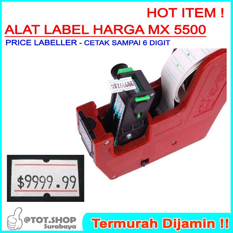 

KODE H37Z TERBUKA M 55 ALAT LABEL HARGA PRICE 1BARIS SINGLE LABELLER 8 DIGIT