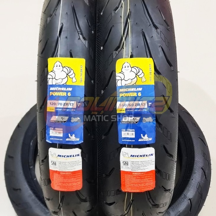 Ban Motor Michelin Power 6 Depan Belakang 120/70 - 17 & 160/60 - 17
