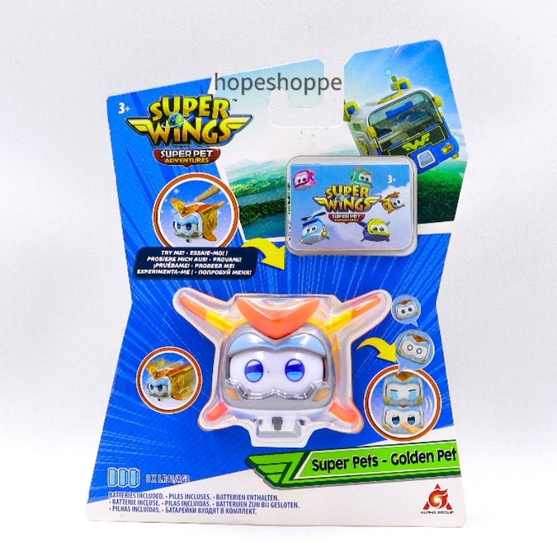 Super Wings Super Pets Golden Boy Pet Original Alpha Group Action Figure Face Changer