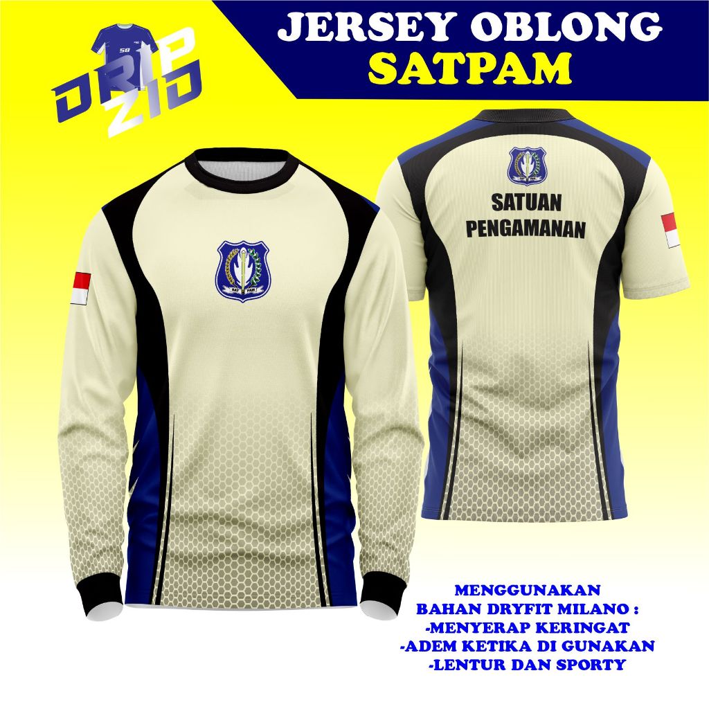 DRIPZID JERSEY SATPAM FULLPRINT / JERSEY SATPAM DRYFIT / KAOS JERSEY SATPAM PANJANG DAN PENDEK