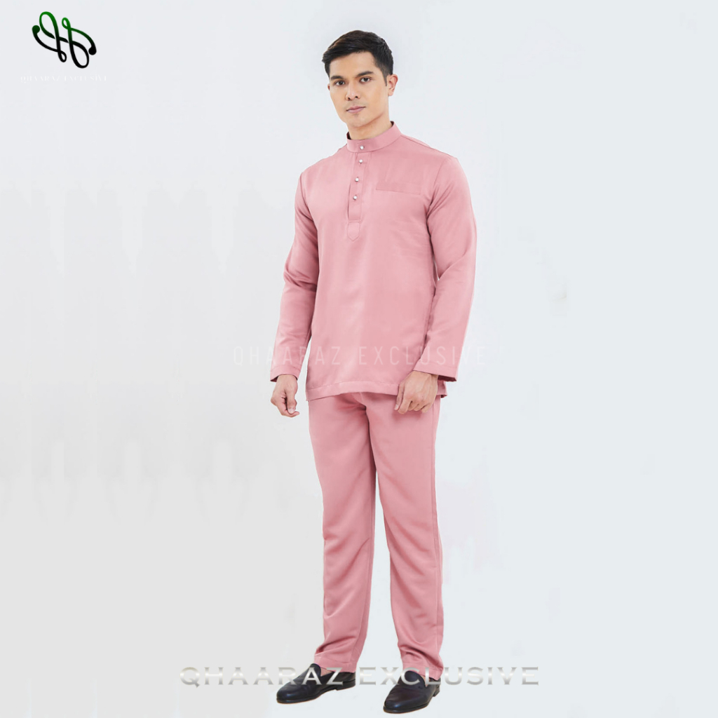 Raffan Baju Melayu Pria Setelan Koko Muslim Modern Bahan Katun Toyobo Satu Set Pakaian Teluk Belanga