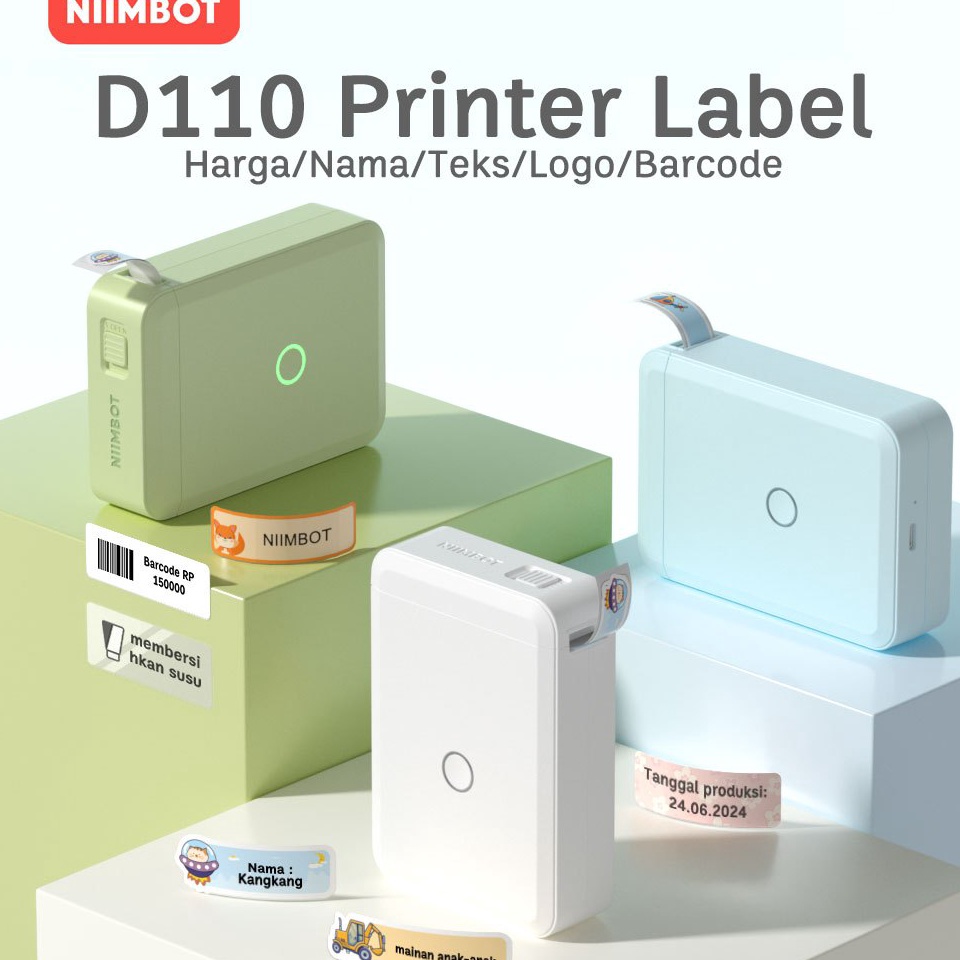 

KODE Y13N NIIMBOT D11 Perekat Label Termal Portabel Nirkabel Bluetooth Printer Stiker