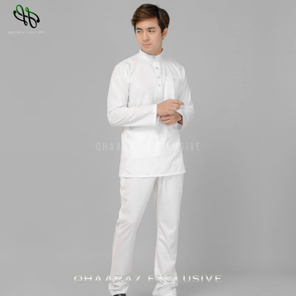 Raffan Baju Melayu Pria Setelan Koko Muslim Modern Bahan Katun Toyobo Satu Set Pakaian Teluk Belanga
