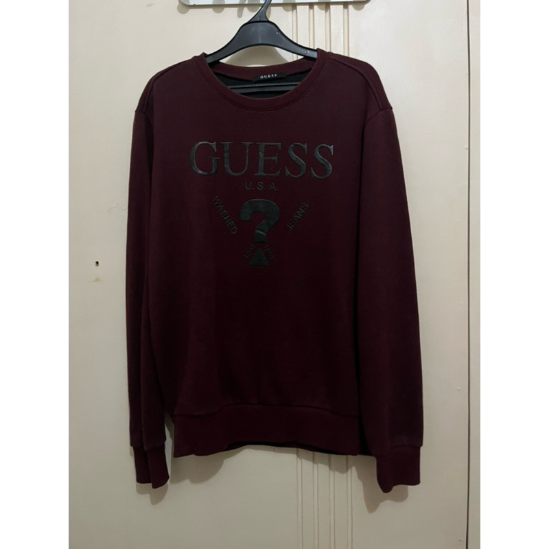 Sweater crewneck GUESS Maroon Size M