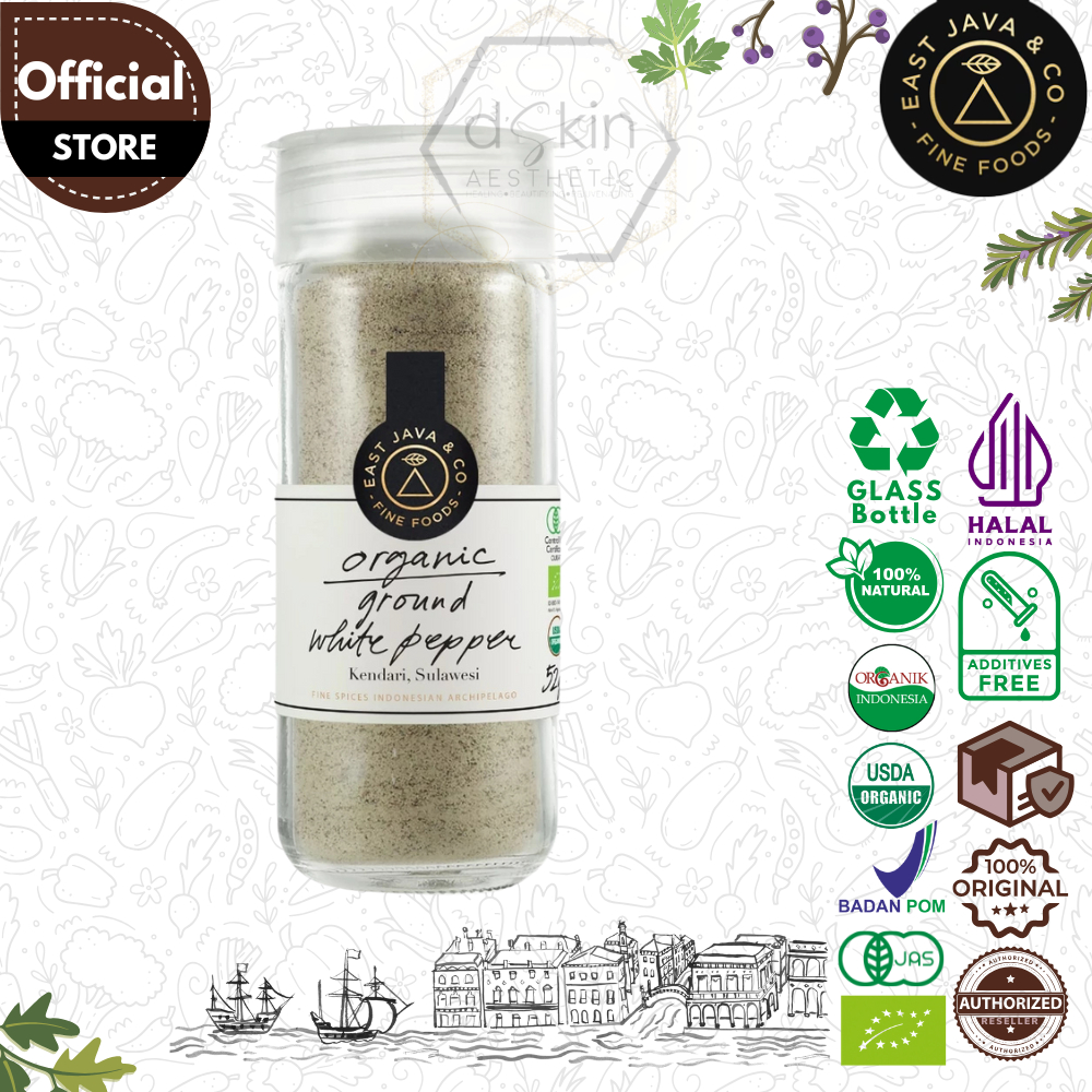 

East Java & Co Organic Ground White Pepper - 52g (Lada Putih Bubuk Organik)