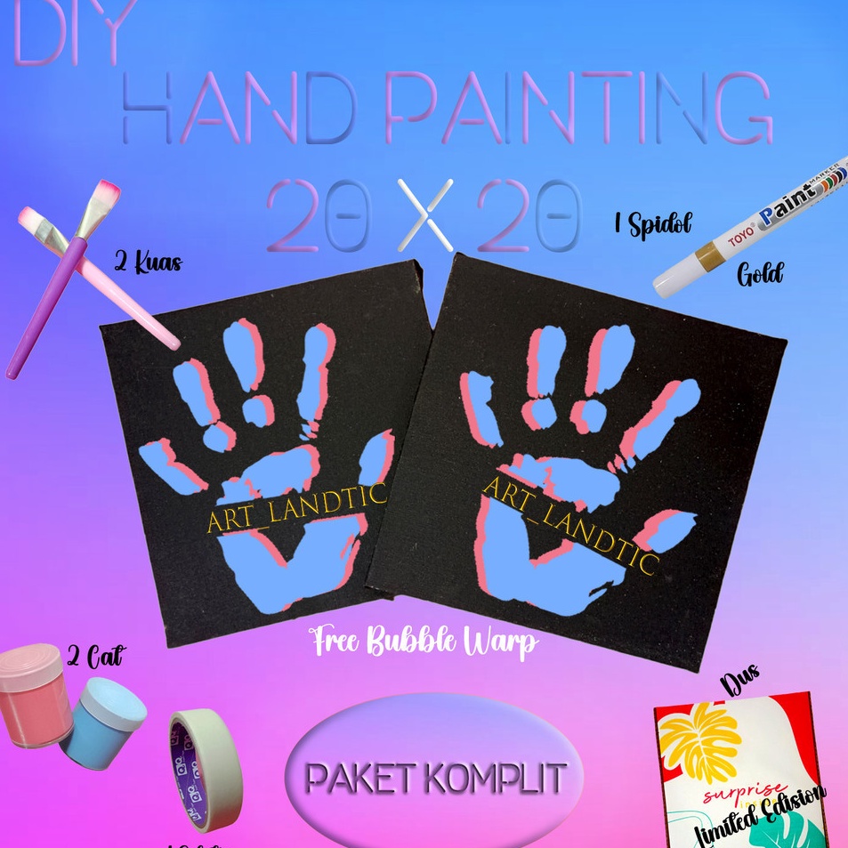 

Obral Irit Kanvas Lukis Tangan Couple 1 Set Lengkap Hand Painting Kit Canvas Board Couple 2x2 Free BOX Limited Edision