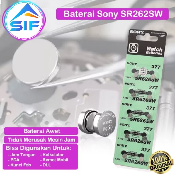 Baterai Jam Tangan Sony Original Tahan Lama Batre Kancing Kecil Untuk Jam Awet Tidak Merusak Mesin J