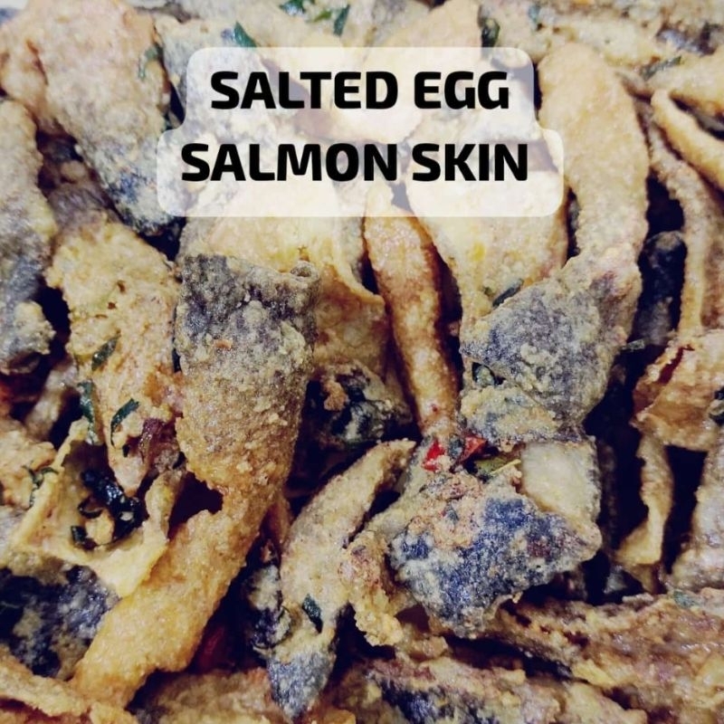 

Crispy Salmon Skin - Salted Egg Salmon Skin - Snack Sehat