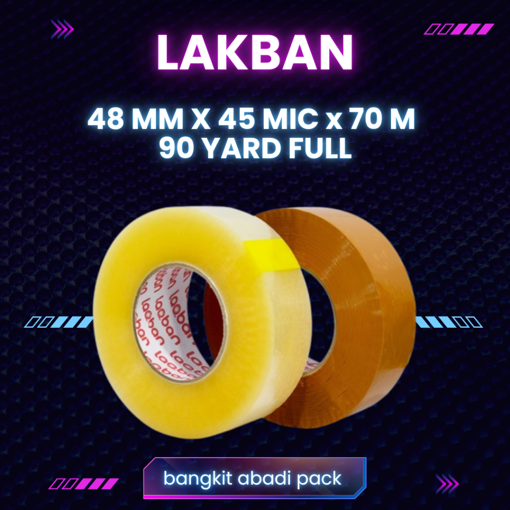 

Lakban Bening Coklat 48mm X 48mm X 70M