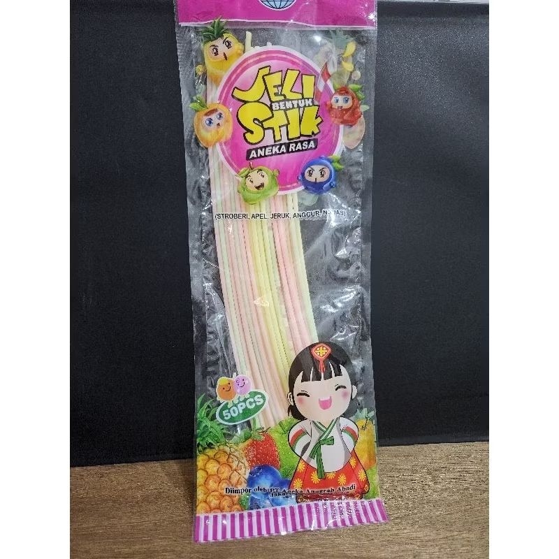 

Permen Serbuk Jelly stik Aneka Rasa Jelly Yogurt Panjang isi 50pcs