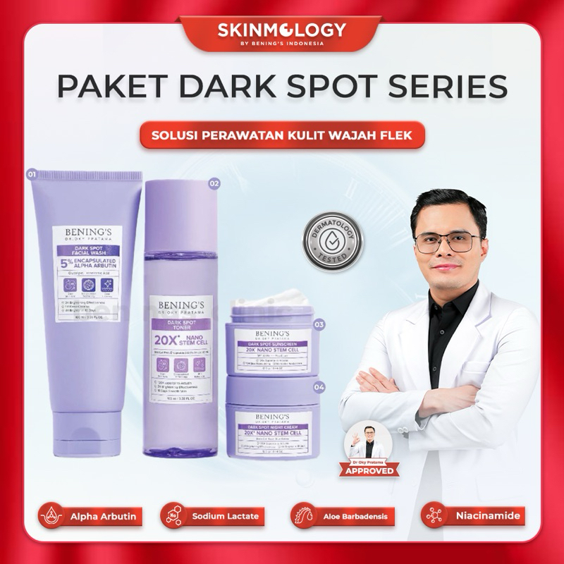 BENING SKINCARE EXCLUSIVE BPOM DR. OKY PRATAMA | BENINGS CLINIC| PAKET FLEK, PENCERAH & GLOWING