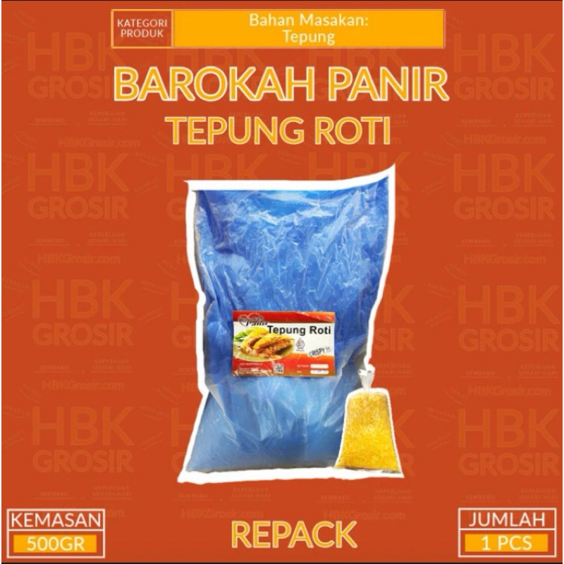 

Tepung Roti Crispy Barokah Panir Repack - 500GR