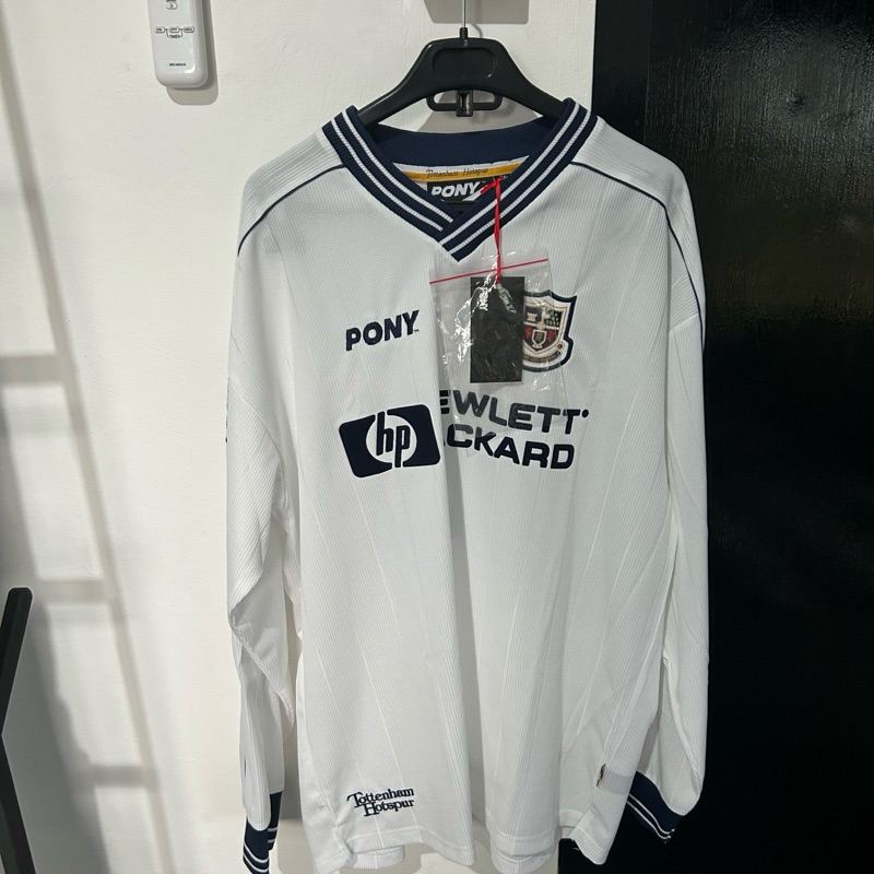 Jersey BNWT Tottenham Hotspurs Home 1997 Longslevee reissue ukuran XL nameset David ginola remake Hk