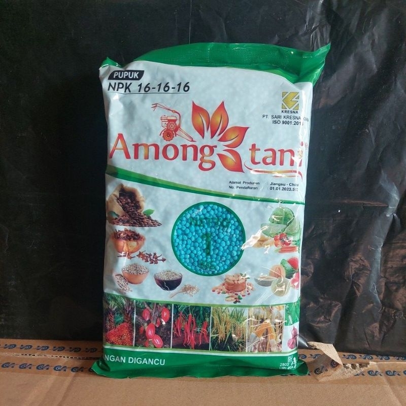 Pupuk NPK 16-16-16 Among Tani kemasan 1kg
