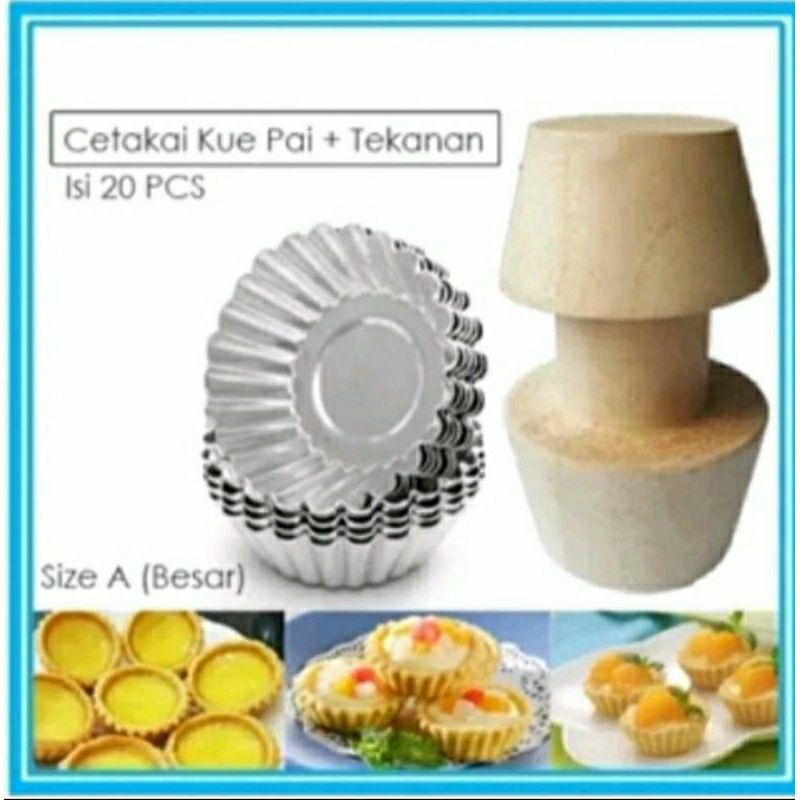20pcs cetakan kue pie susu + penekan / cetakan pie susu buah