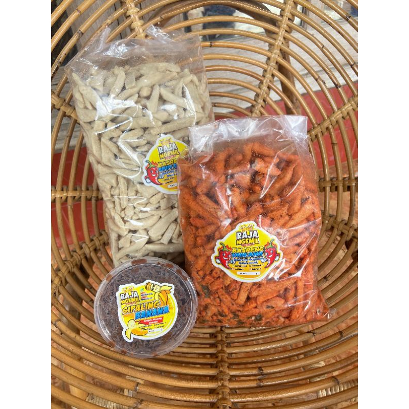 

Paket Heboh Basreng original, pedas dan Pisang coklat lumer