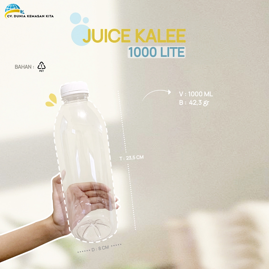 Botol Kalee 1000 ml Lite  - Botol Kopi -Botol Juice