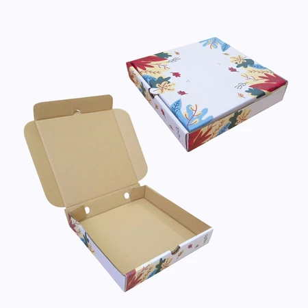 

( 10 pcs ) Gift Box Hampers Kado Ultah Kardus Motif Autumn Floral Packaging Hijab Dus Mini 21x21x4 cm
