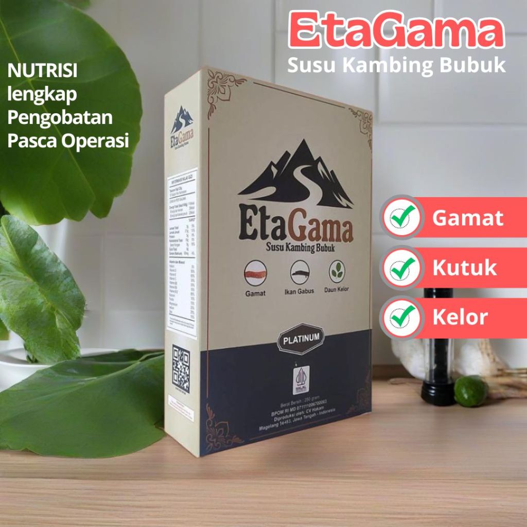 

EtaGama Susu Kambing Etawa Bubuk Murni Asli Plus Gamat Daun Kelor Platinum