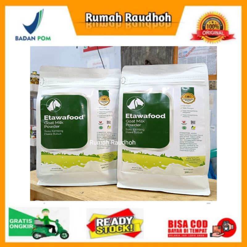 

SUSU KAMBING ETAWAFOOD 500 GRAM - GOAT MILK POWDER PREMIUM ATASI NYERI SENDI DLL