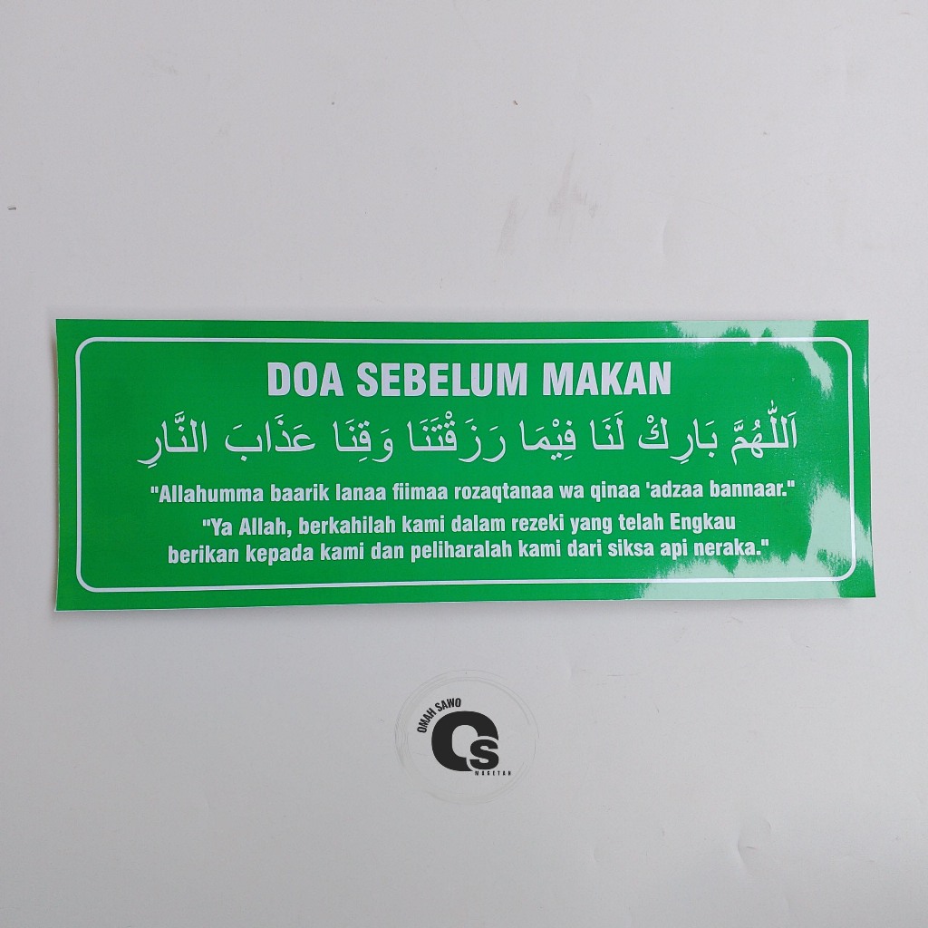 

Stiker Doa Sebelum Makan - Bacaan Doa - Stiker Vinyl