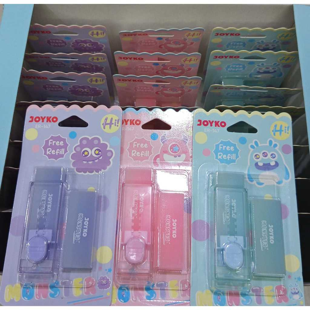 

Penghapus Eraser Joyko ER-147 Hi Monster Free Refill 1 Pc