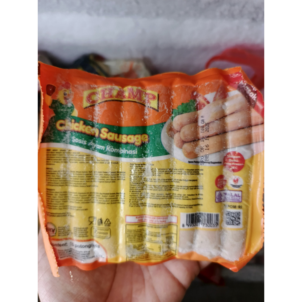 

Sosis Ayam dari Champ Ukuran 375gr