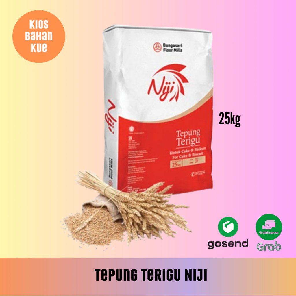 

Niji Tepung Terigu 25kg - Tepung Kue - Tepung Biskuit