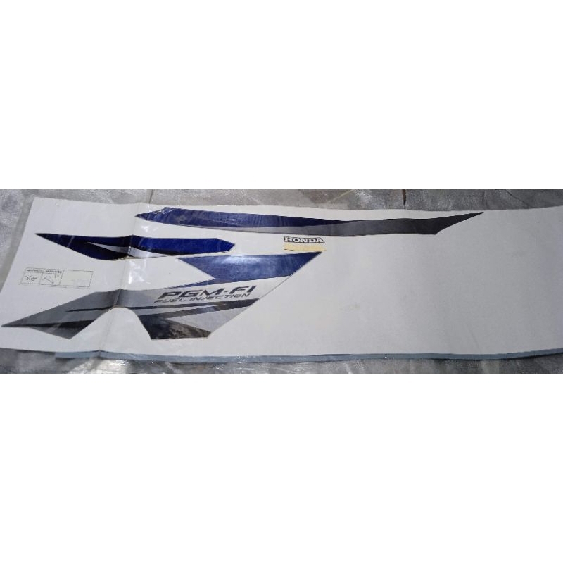 original AHM Astra Honda motor striping stiker box cover body kiri Supra x 125 fi injeksi helm in bi
