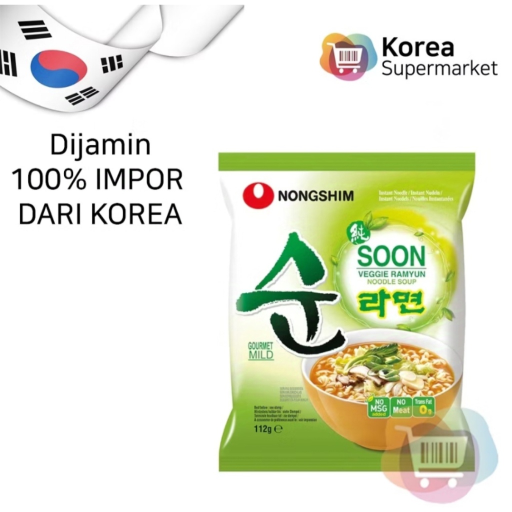 

Nongshim Soon Veggie Ramyun Noodle Soup 112 gr