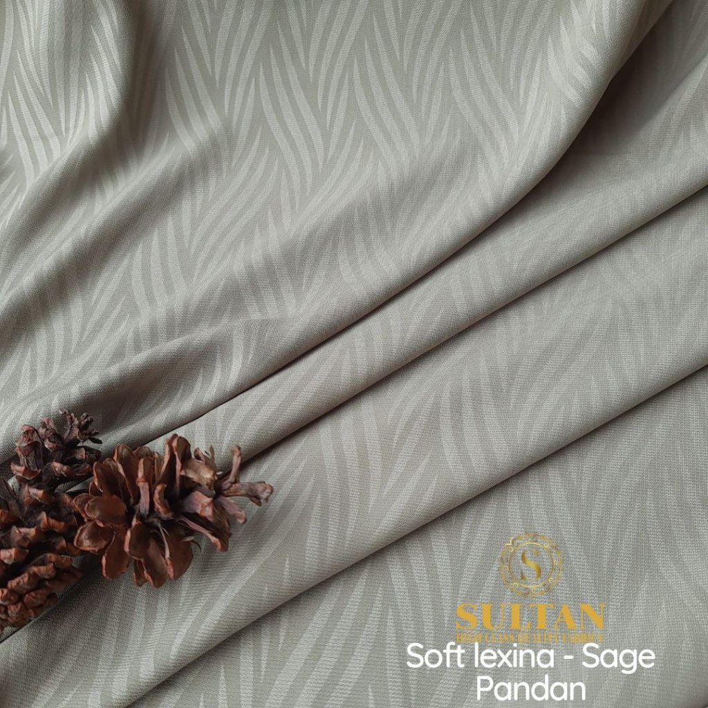 Kain Abaya Sultan Soft Lexina  Emboss PANDAN
