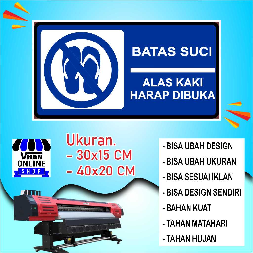 

Cetak Sticker Alas Kaki Harap Dibuka Bahan Tahan Air Biru