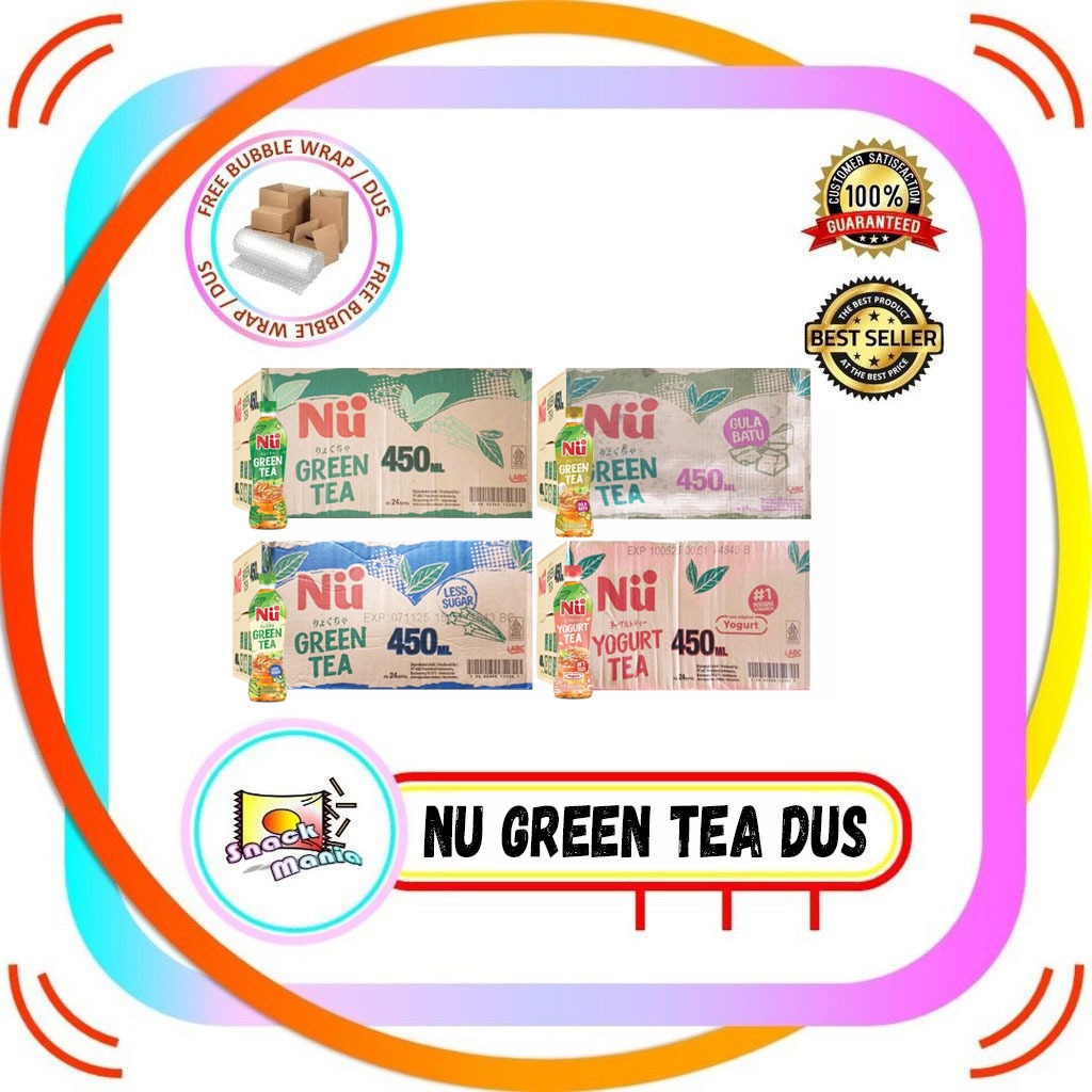 

Nu Green Tea Less Sugar Gula Batu Madu Original ~ 450 ml x 24 pcs