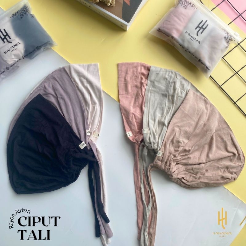 HANANIA LABEL - CIPUT TALI | INNER TALI BANDANA DALEMAN HIJAB TENCEL RAYON AIRISM UNIQLO PREMIUM ANT