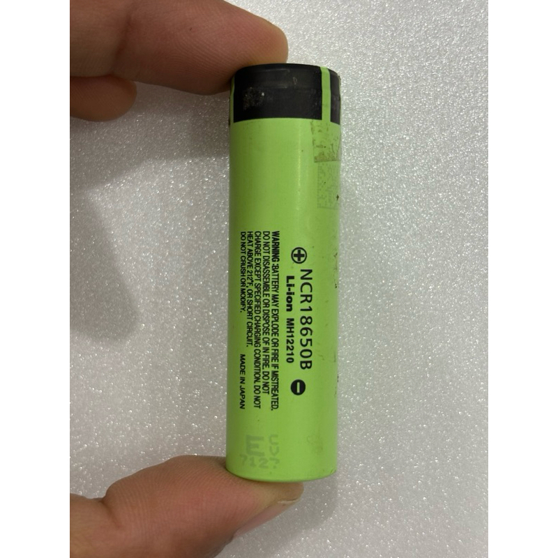 panasonic NCR baterai 18650 bekas laptop tes voltase normal belum tes kapasitas