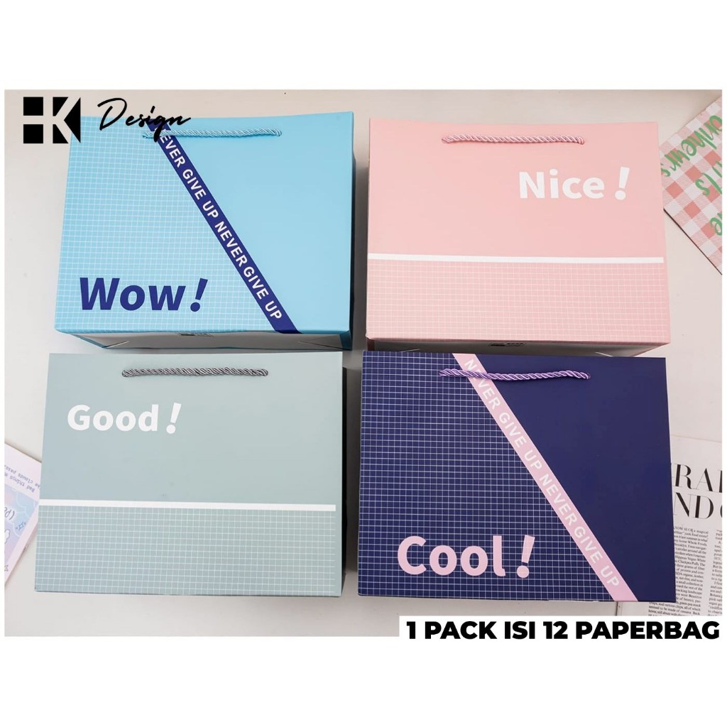 

[HD-261L 12 PCS] PAPERBAG MOTIF UKURAN 35X32X15 TAS KADO ULANG TAHUN GOODIE BAG MOTIF