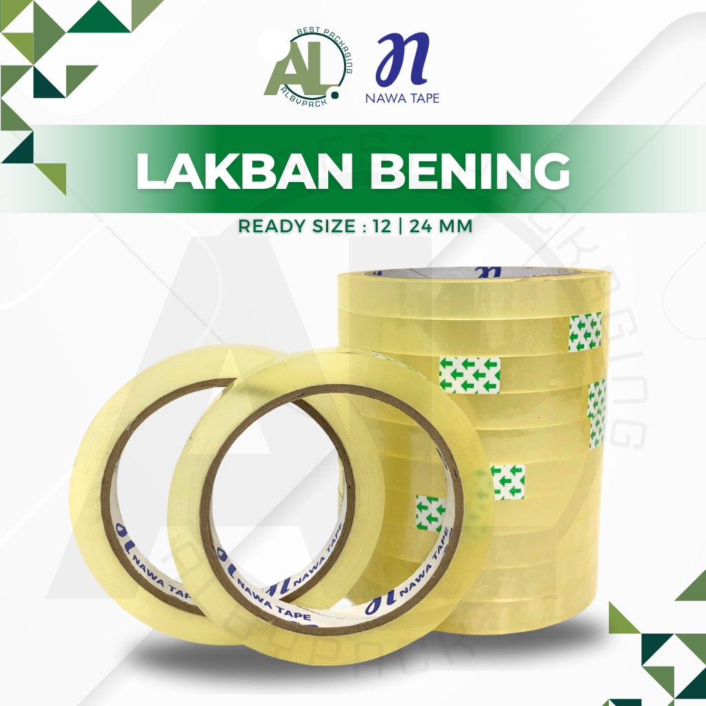 

Isolasi Bening / Solasi Bening 12mm x 90yard EKONOMIS