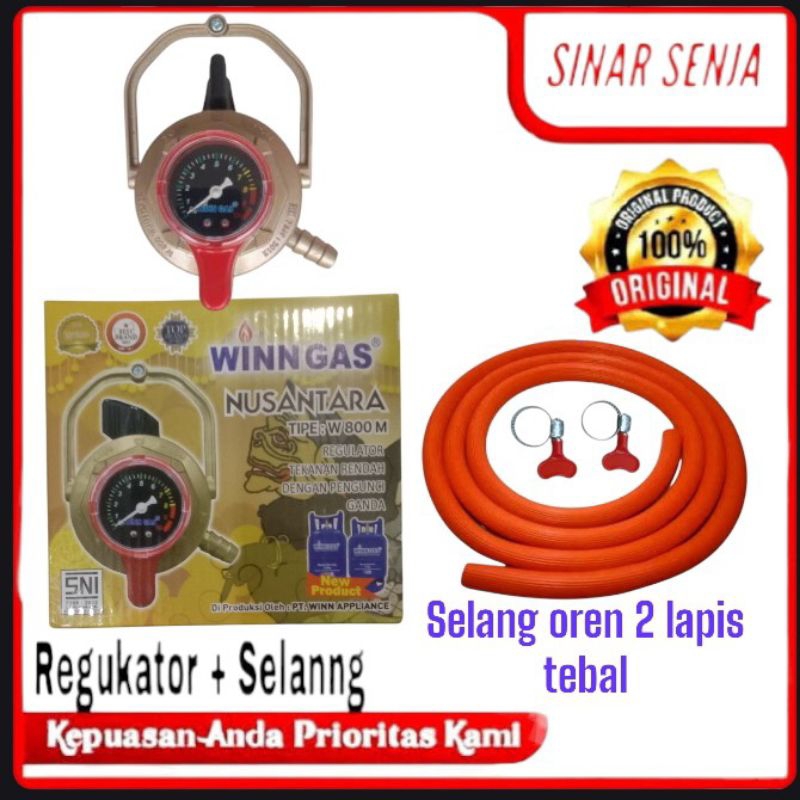 REGULATOR  SELANG  WIN GAS 800 METER NUSANTARA SELANG 2 LAPIS TEBAL