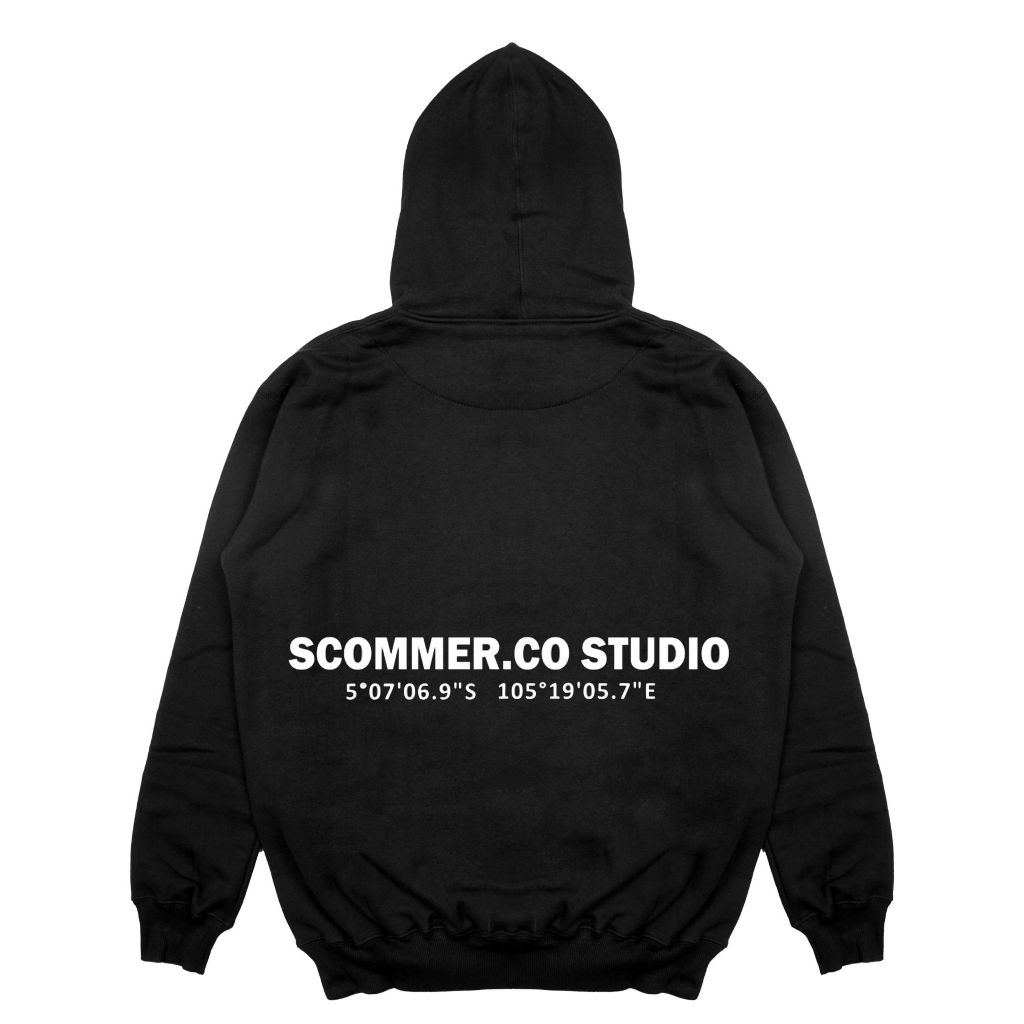 Scommer Hoodie Studio A Location Black - Gramasi 300