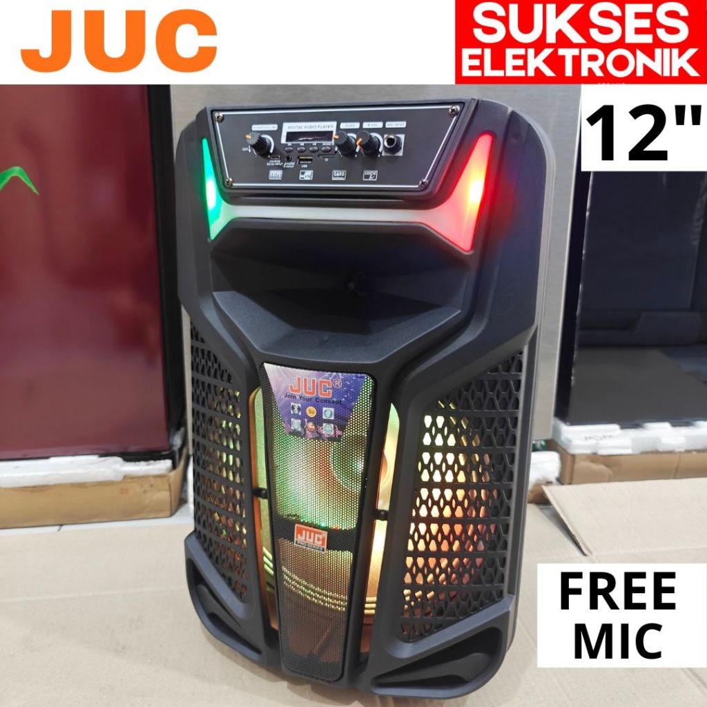 SPEAKER KAROKE JUC 12 IN CAS PORTABLE JVC 12IN INCH INC MP3 BT BLUETOOTH MIC