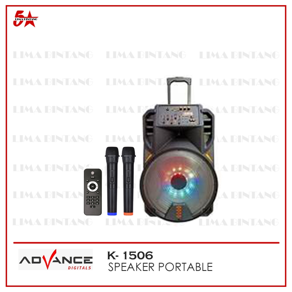 ADVANCE SPEAKER BLUETOOTH 15 INCH K-1506