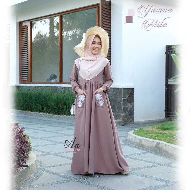 Baru Gamis Muslimah Aden Yumna Only Dress WOLLYCREPE PREMIUM high quality