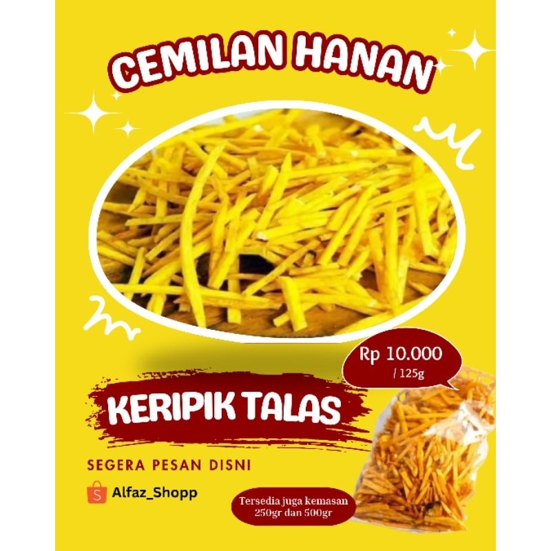 

Keripik talas kemasan 125 g