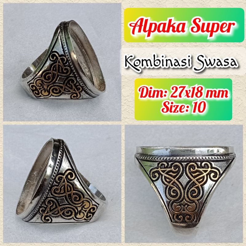 emban batu akik dan permata alpaka super kombinasi swasa.15