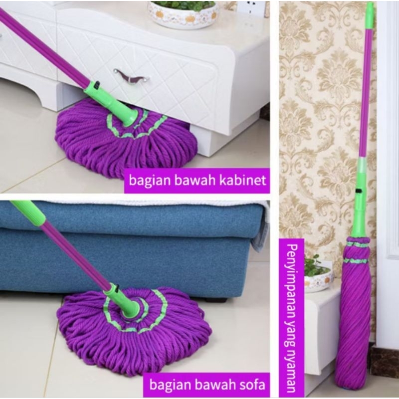 NH - GM Bear Alat Pel Lantai Putar Praktis Otomatis 1109 - Magic Twist Mop