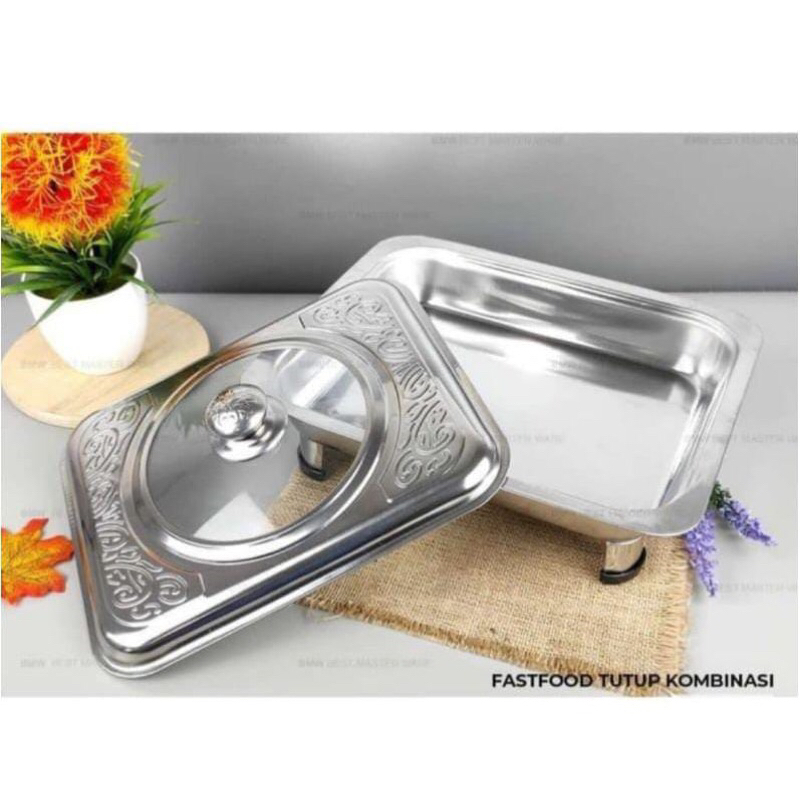 TEMPAT SAJI STAINLESS PRASMANAN WADAH SAYUR STAINLESS