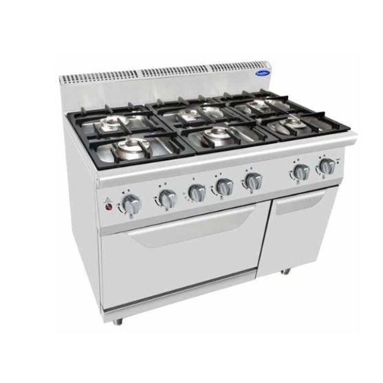 Atosa AT7G6BO-2 Gas Open Burner 6 Burner With Oven - Kompor Gas Range Burner Dengan Oven 6 Tungku