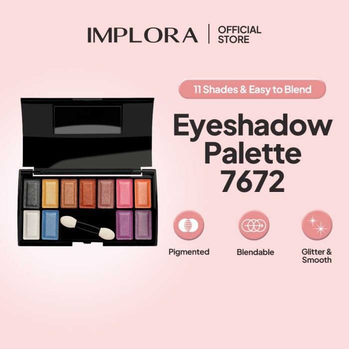 IMPLORA Eyeshadow Blush on Palette Thesmokes 11 Color (7672)
